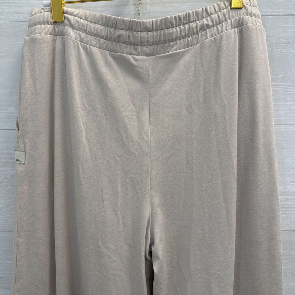 Vuori Beige Soft Wide Leg Pull On Lounge Pants Medium