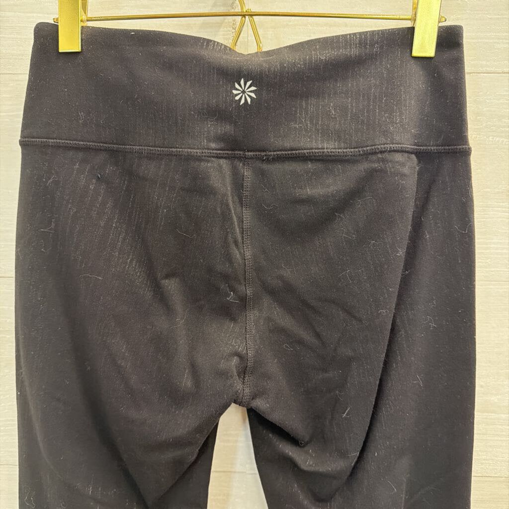 Athleta Black Print Cropped Leggings Small