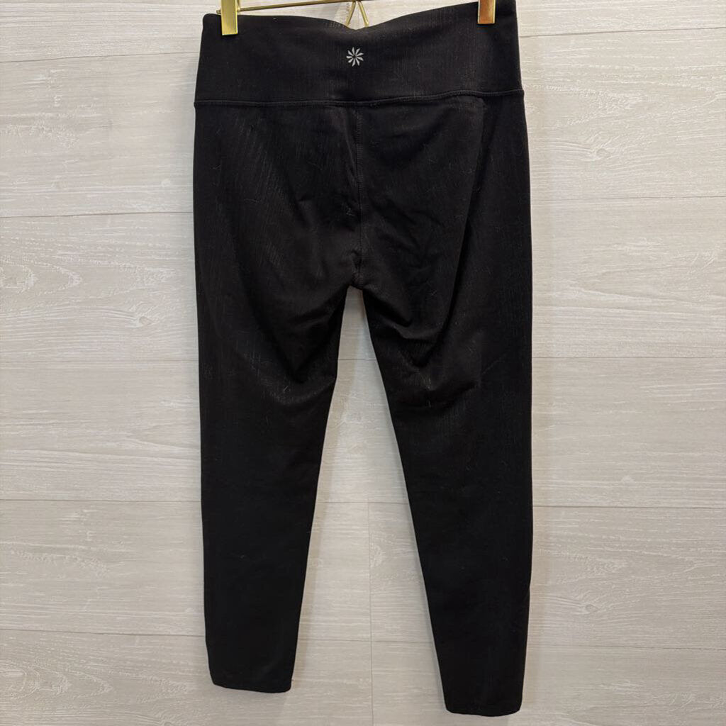 Athleta Black Print Cropped Leggings Small