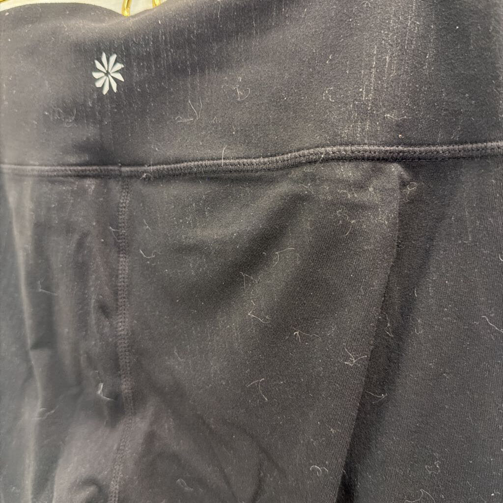 Athleta Black Print Cropped Leggings Small