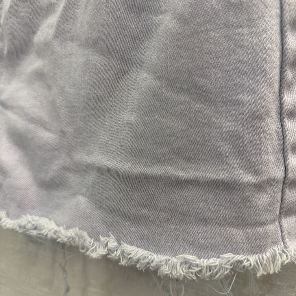 Purple Denim Cutoff Mini Skirt 8