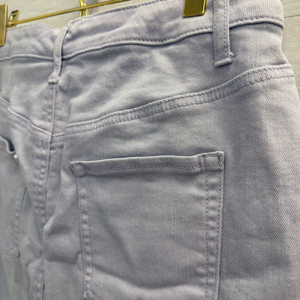 Purple Denim Cutoff Mini Skirt 8
