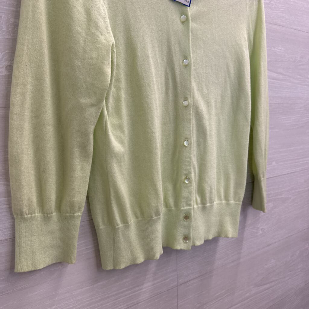 J Crew Green Cardigan Sweater Medium