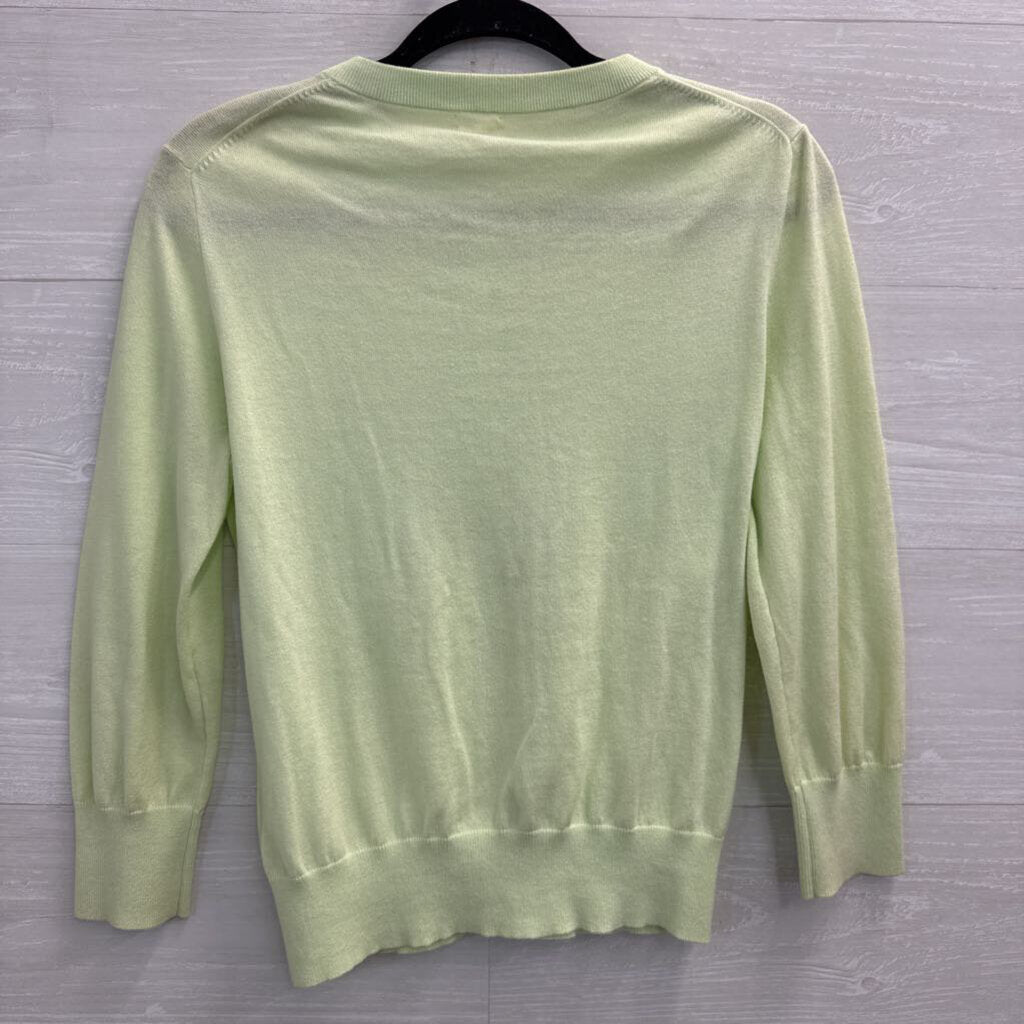 J Crew Green Cardigan Sweater Medium