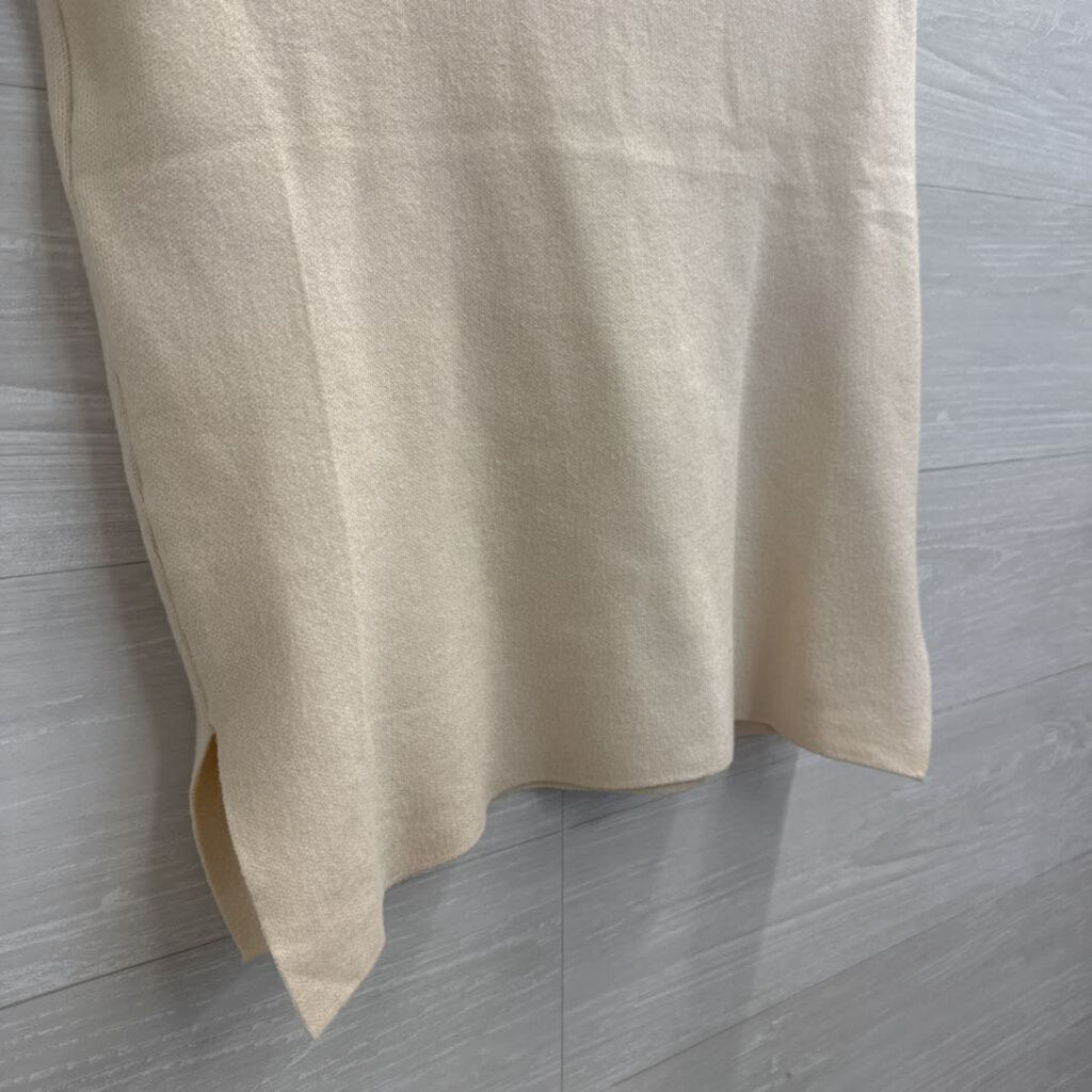 Pinch Cream Knit V Neck Sleeveless Sweater Top Small