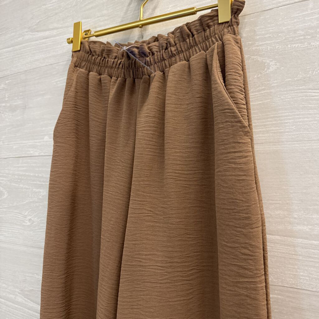 Altar'd State Brown Wide Leg Pull On Pants Extra Small