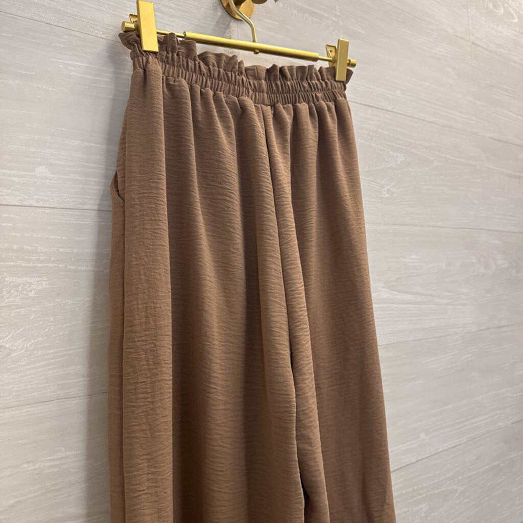 Altar'd State Brown Wide Leg Pull On Pants Extra Small