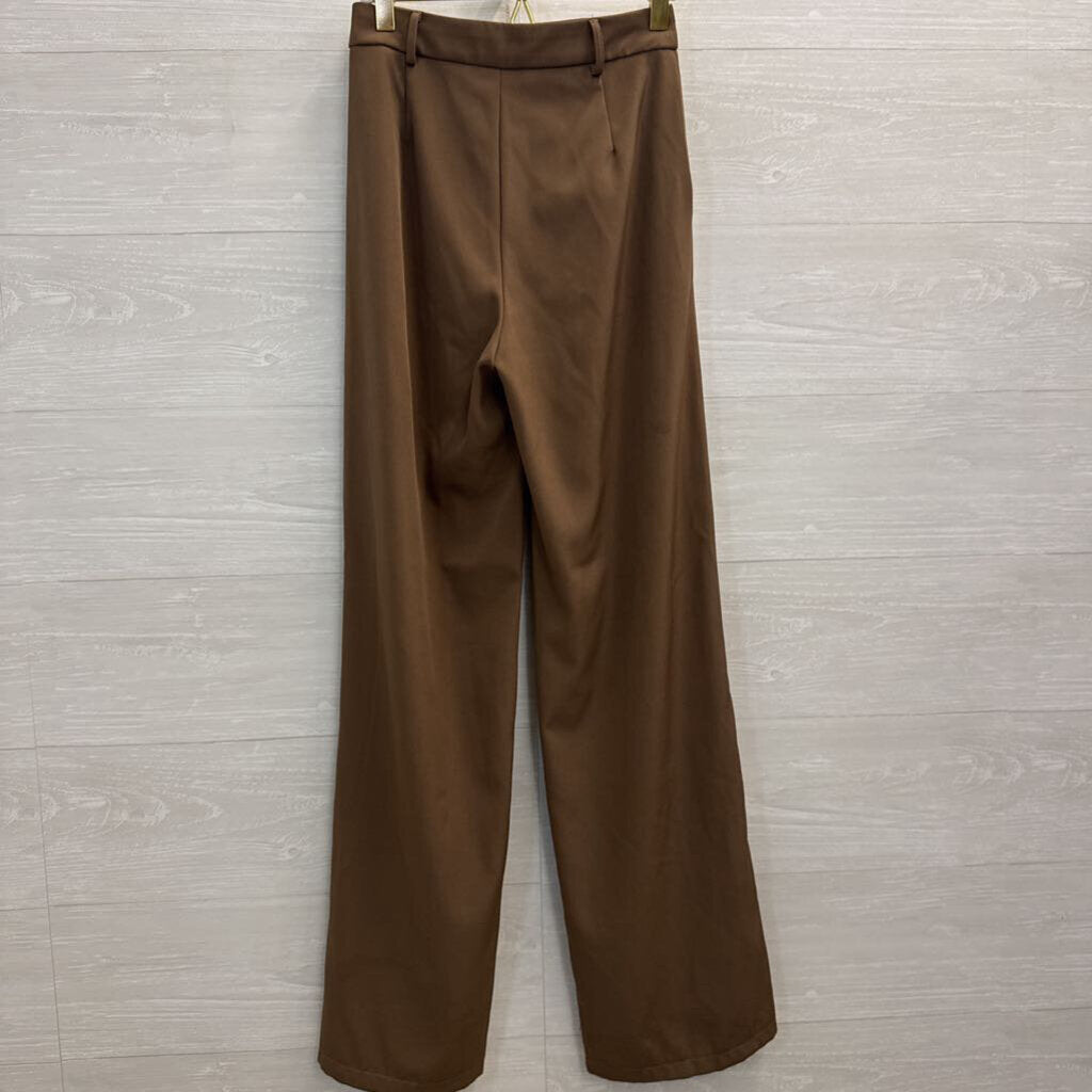 Princess Polly Brown Wide Leg Trouser Pants 2