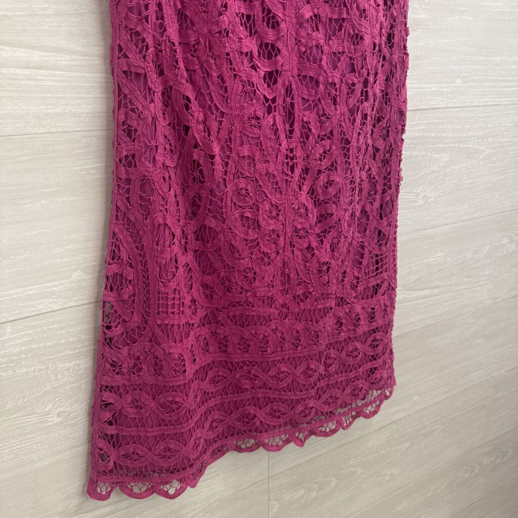 Lilly Pulitzer Pink Crochet Lace Sleeveless Dress Small