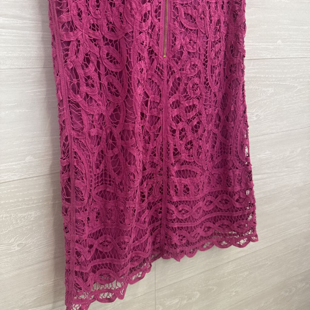 Lilly Pulitzer Pink Crochet Lace Sleeveless Dress Small