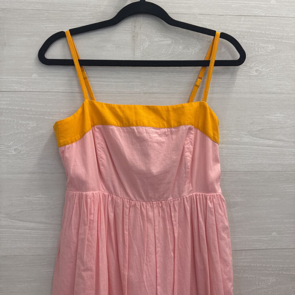 J Crew Pink/ Multi Color Block Maxi Dress 4