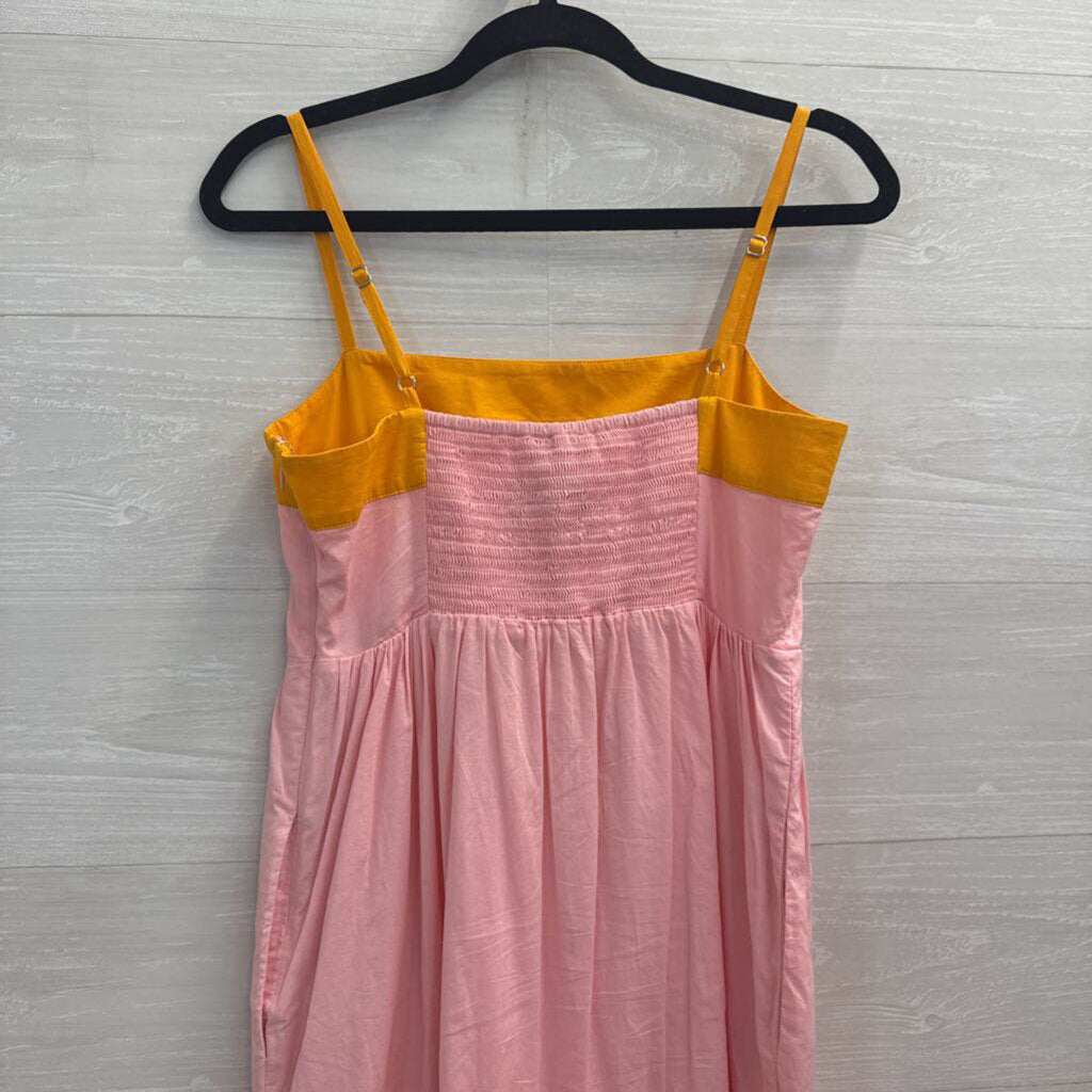J Crew Pink/ Multi Color Block Maxi Dress 4