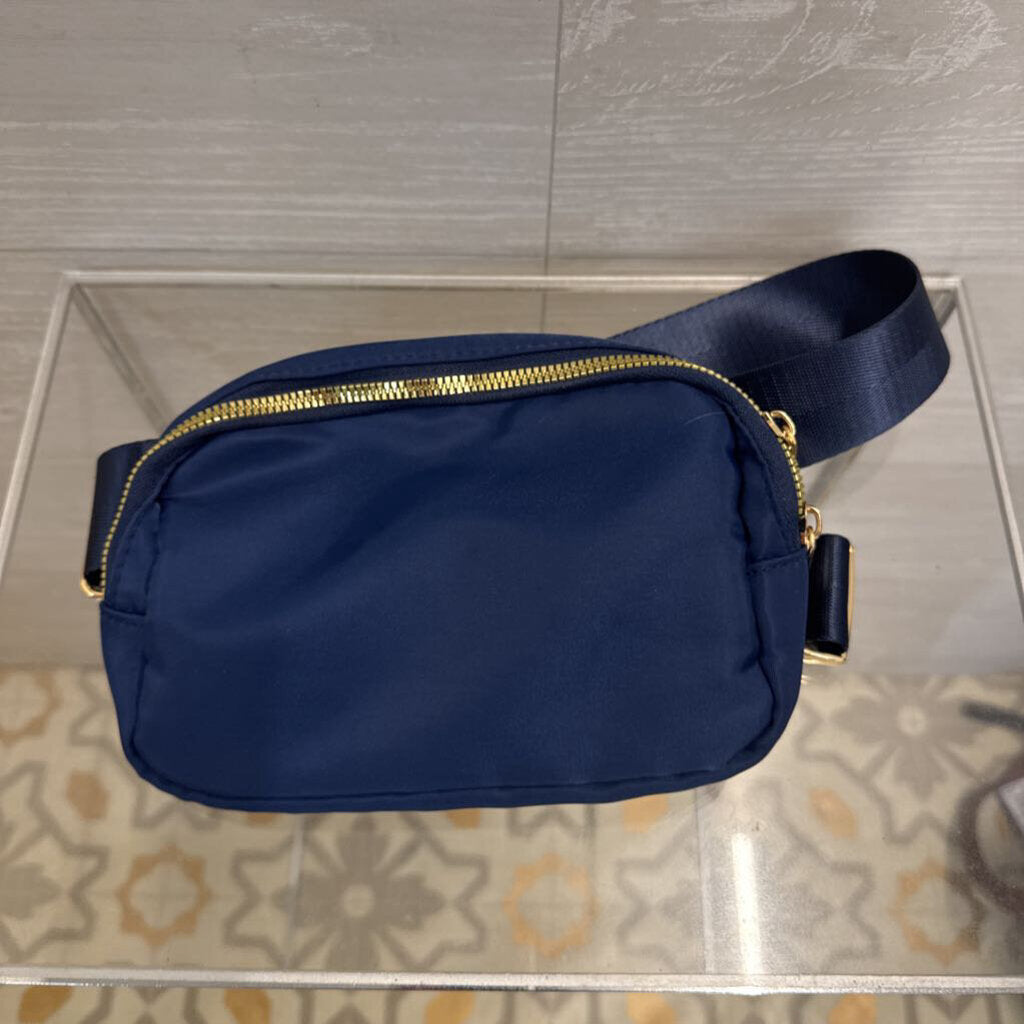 Navy/ Gold Accents Crossbody Belt Bag