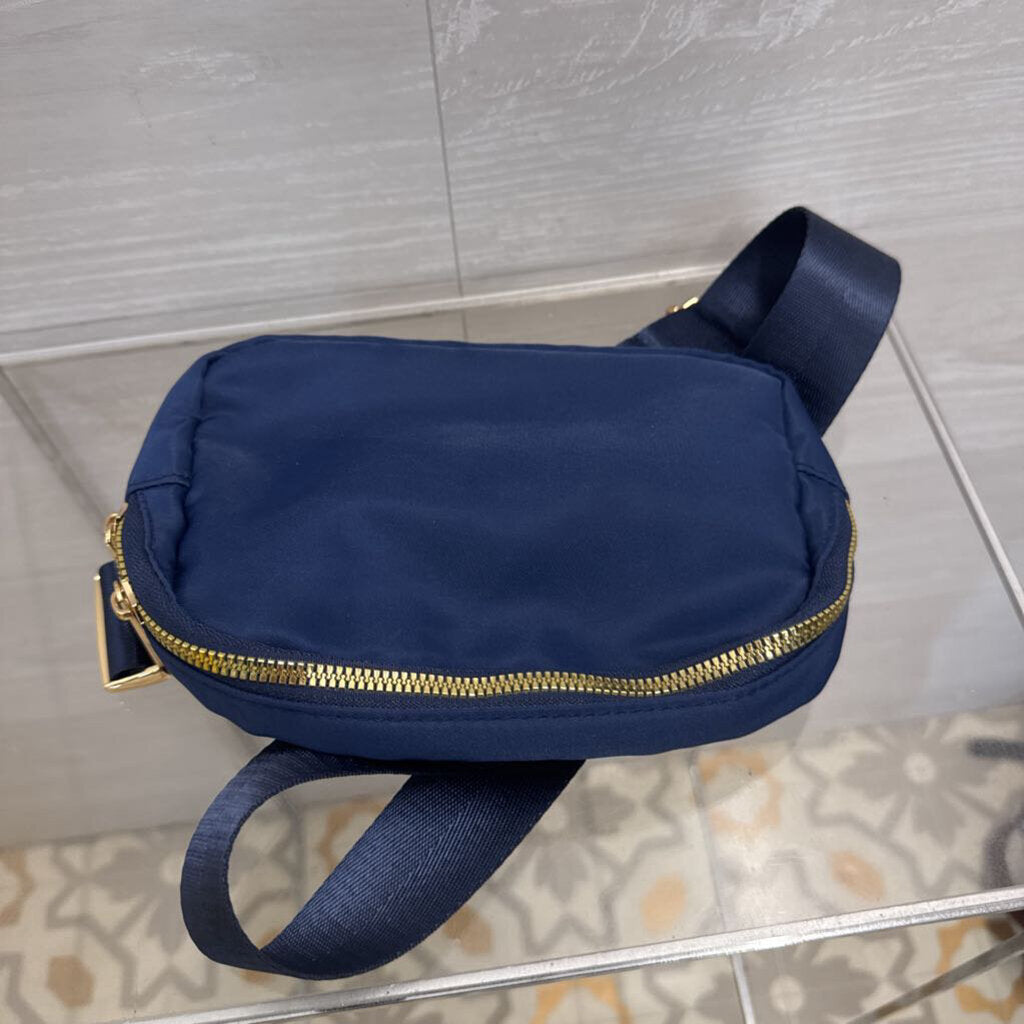 Navy/ Gold Accents Crossbody Belt Bag