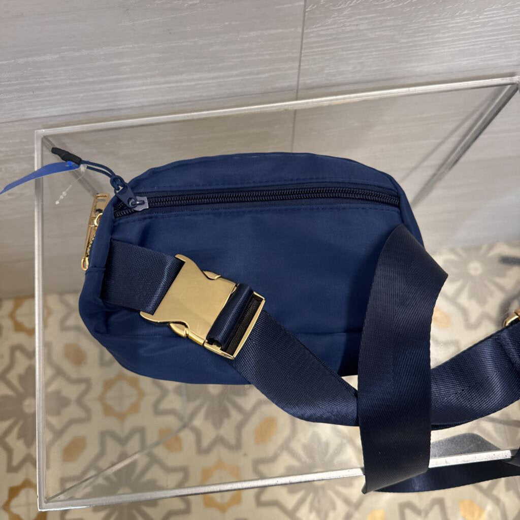 Navy/ Gold Accents Crossbody Belt Bag