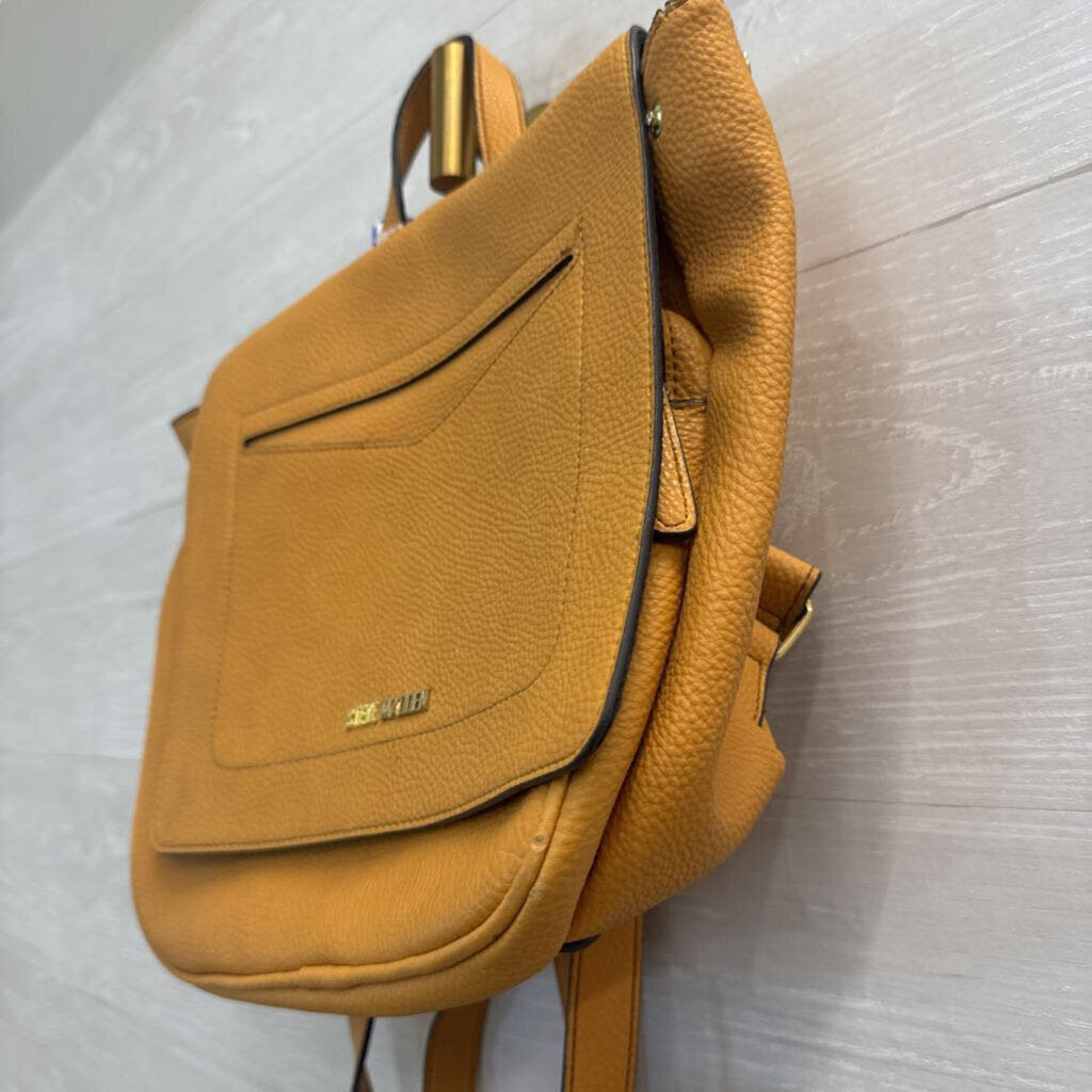 Steve Madden Yellow Pebbled Leather Backpack Purse