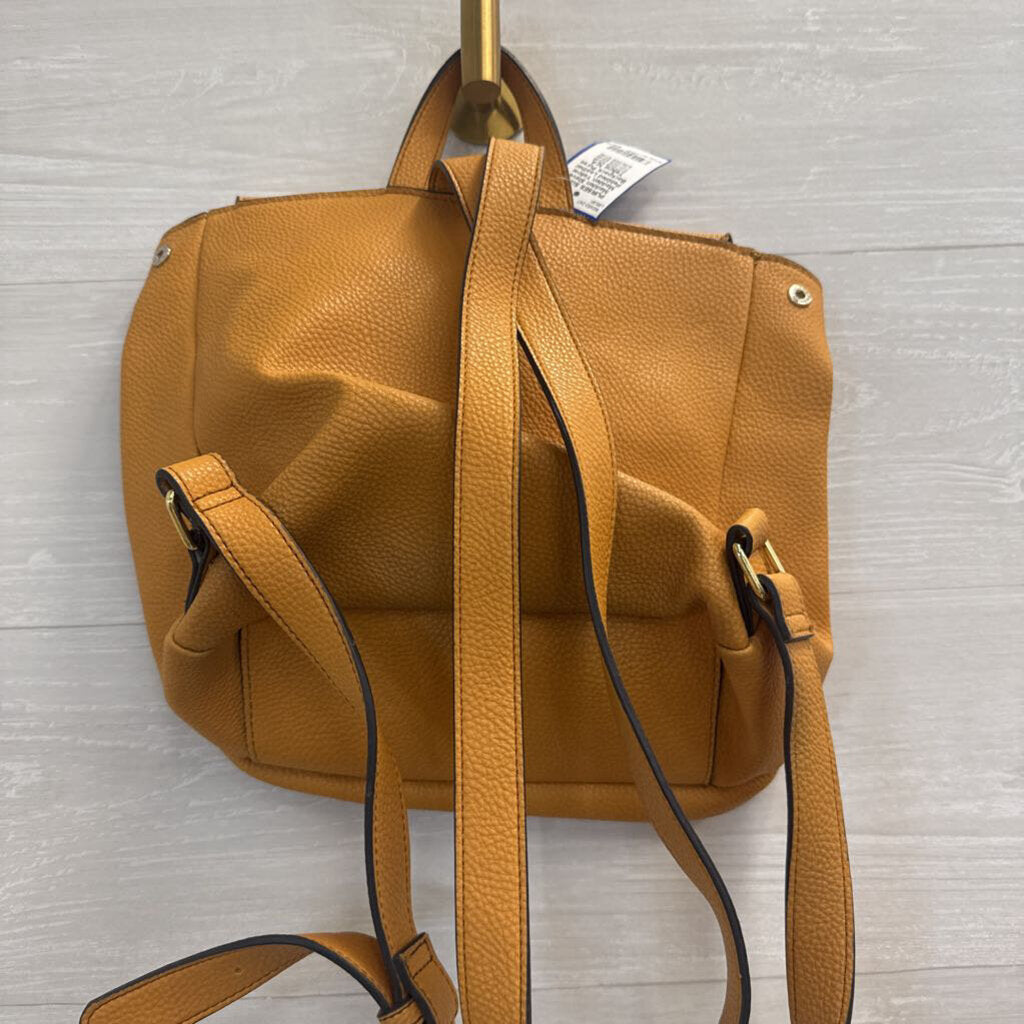 Steve Madden Yellow Pebbled Leather Backpack Purse