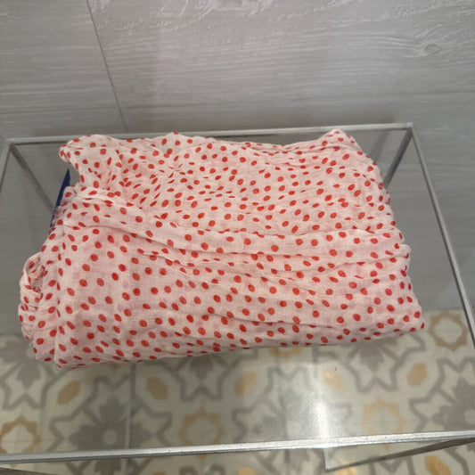 White/ Red Polka Dot Lightweight Scarf