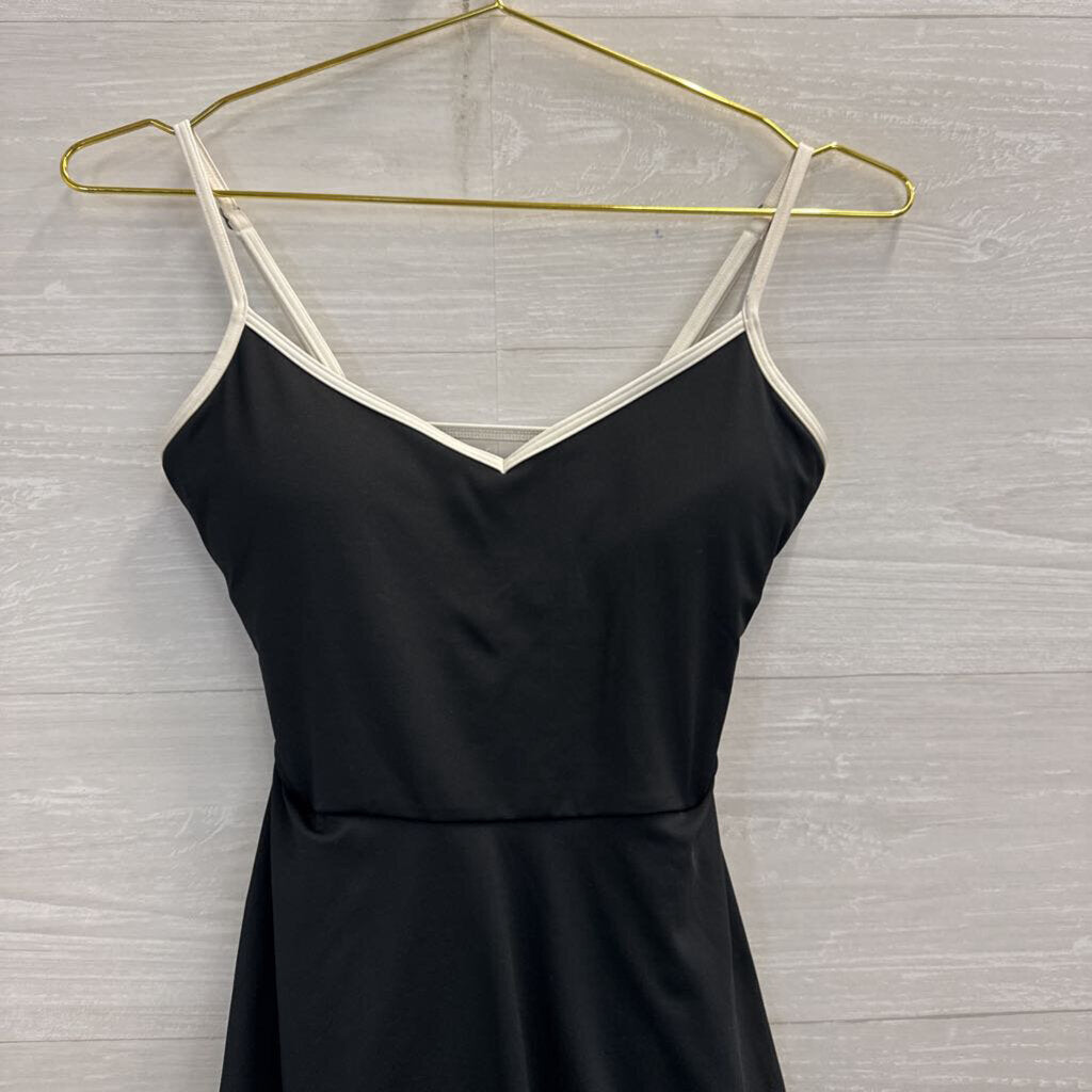 Gilly Hicks Black/ White Trim Athletic Dress With Shorts Small