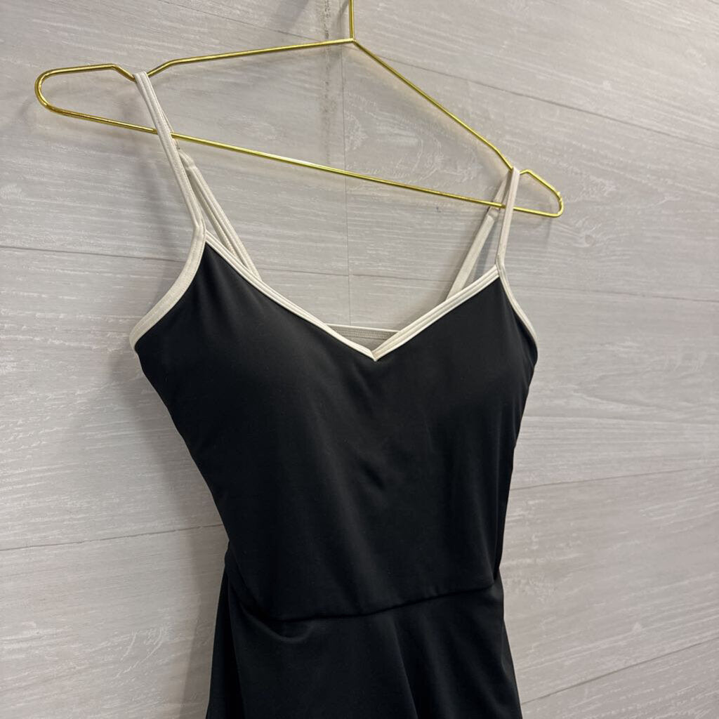 Gilly Hicks Black/ White Trim Athletic Dress With Shorts Small