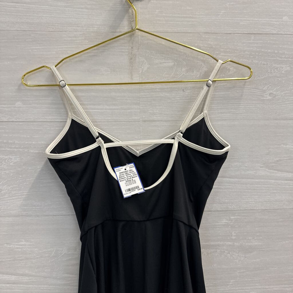 Gilly Hicks Black/ White Trim Athletic Dress With Shorts Small
