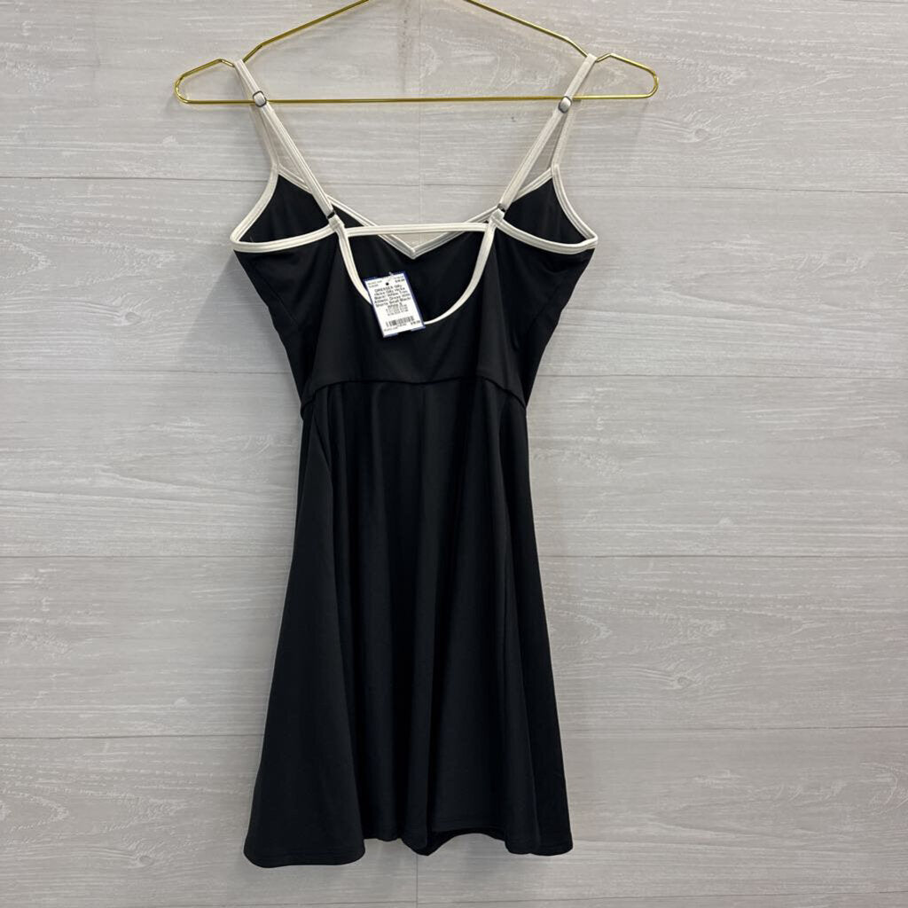 Gilly Hicks Black/ White Trim Athletic Dress With Shorts Small