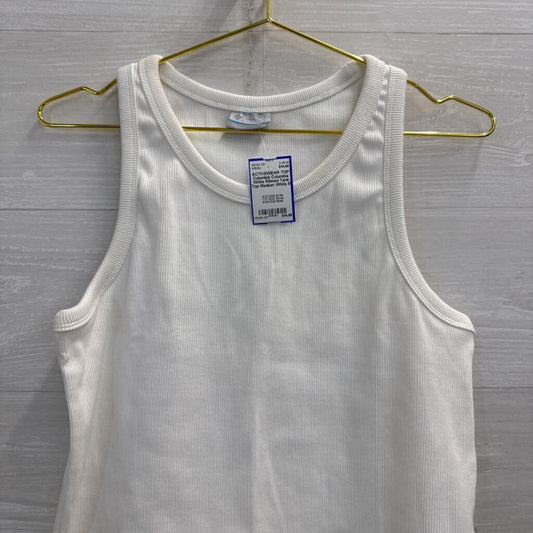 Columbia White Ribbed Tank Top Medium