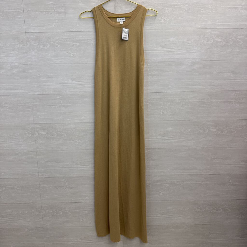 The Drop Brown Knit Sleeveless Maxi Dress Large