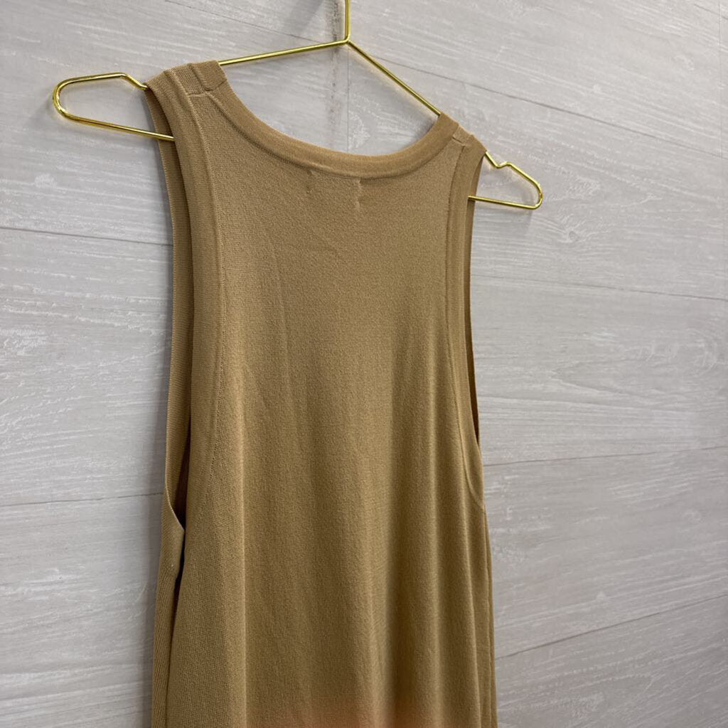 The Drop Brown Knit Sleeveless Maxi Dress Large