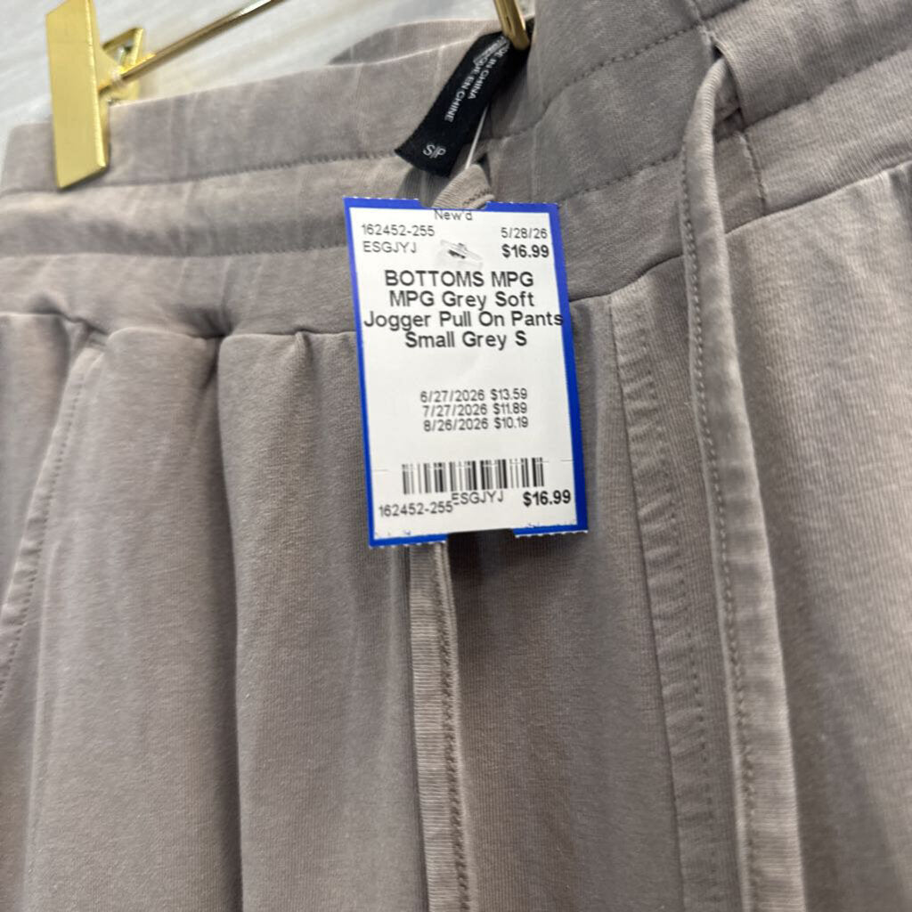 MPG Grey Soft Jogger Pull On Pants Small