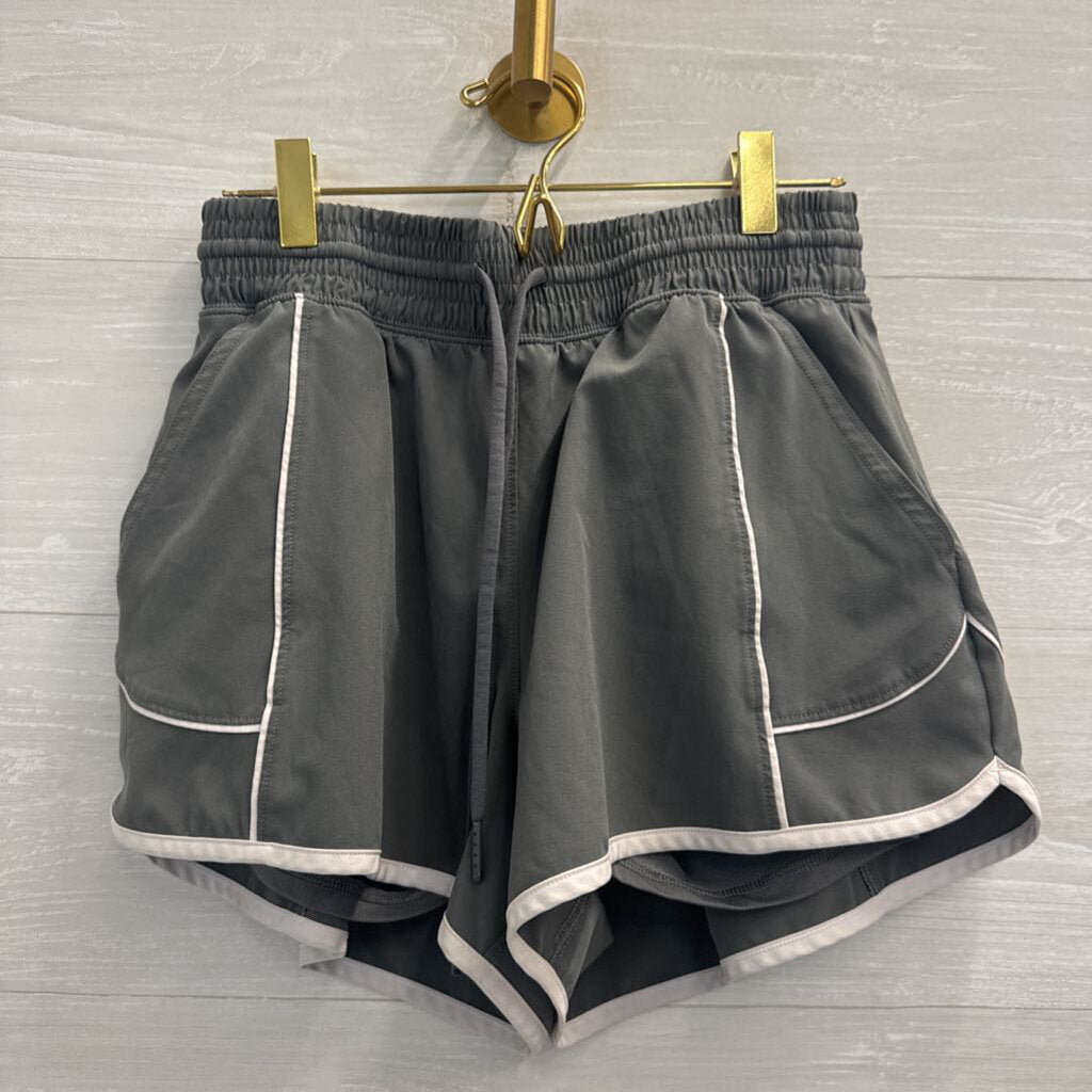 YPB Grey/ White Athletic Shorts Small