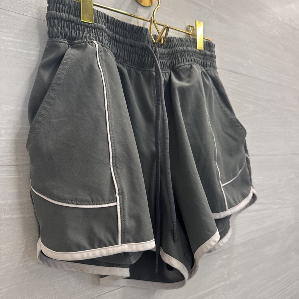 YPB Grey/ White Athletic Shorts Small
