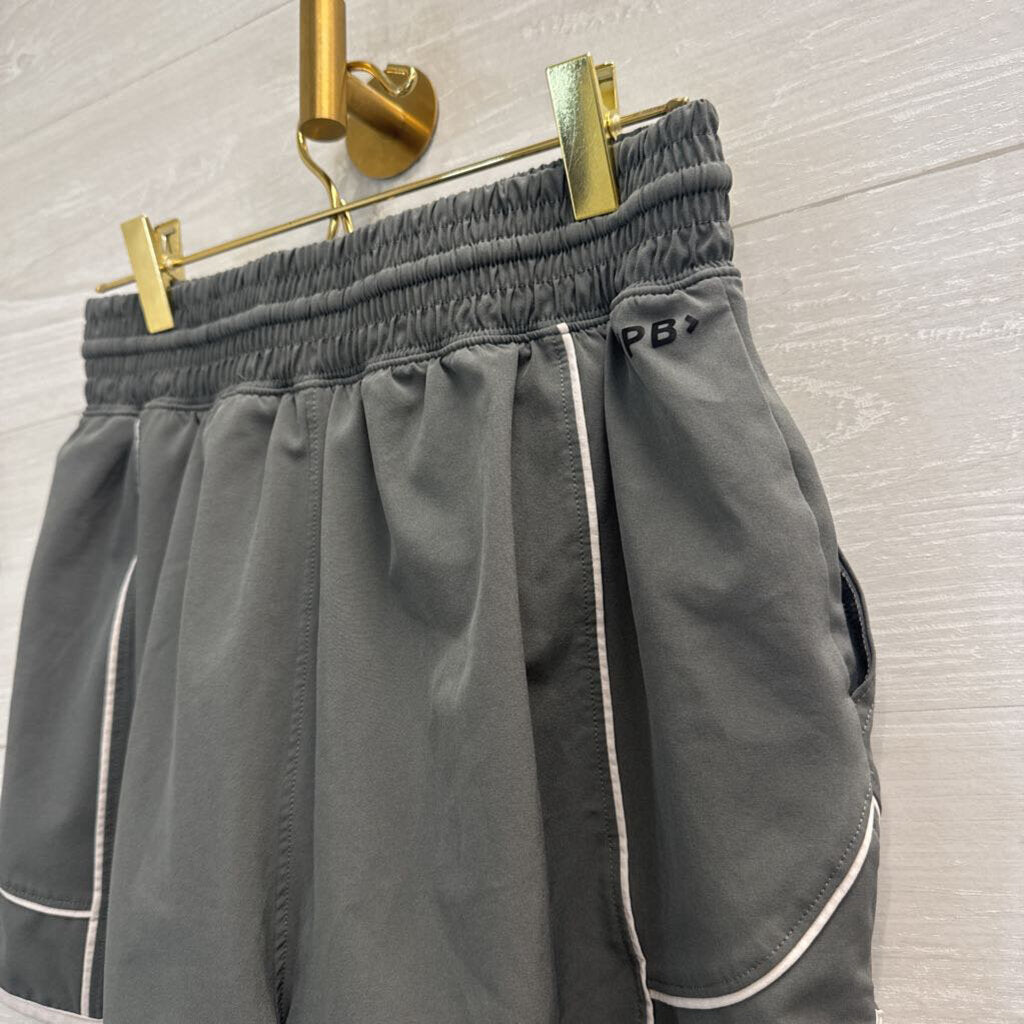 YPB Grey/ White Athletic Shorts Small