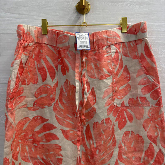 Margaritaville Beige/ Coral Print Skirt Large