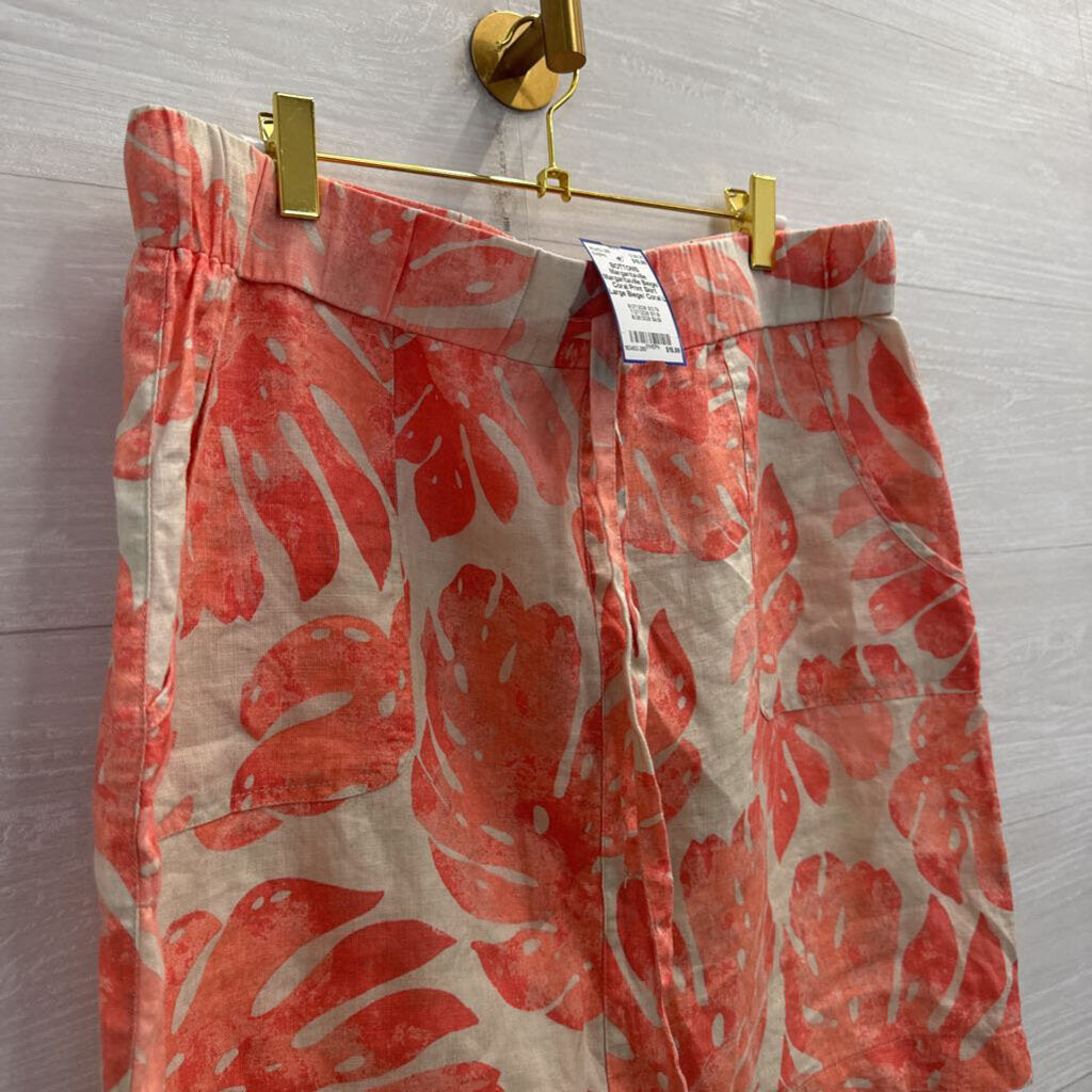 Margaritaville Beige/ Coral Print Skirt Large