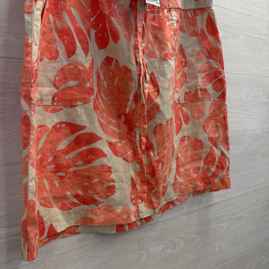 Margaritaville Beige/ Coral Print Skirt Large