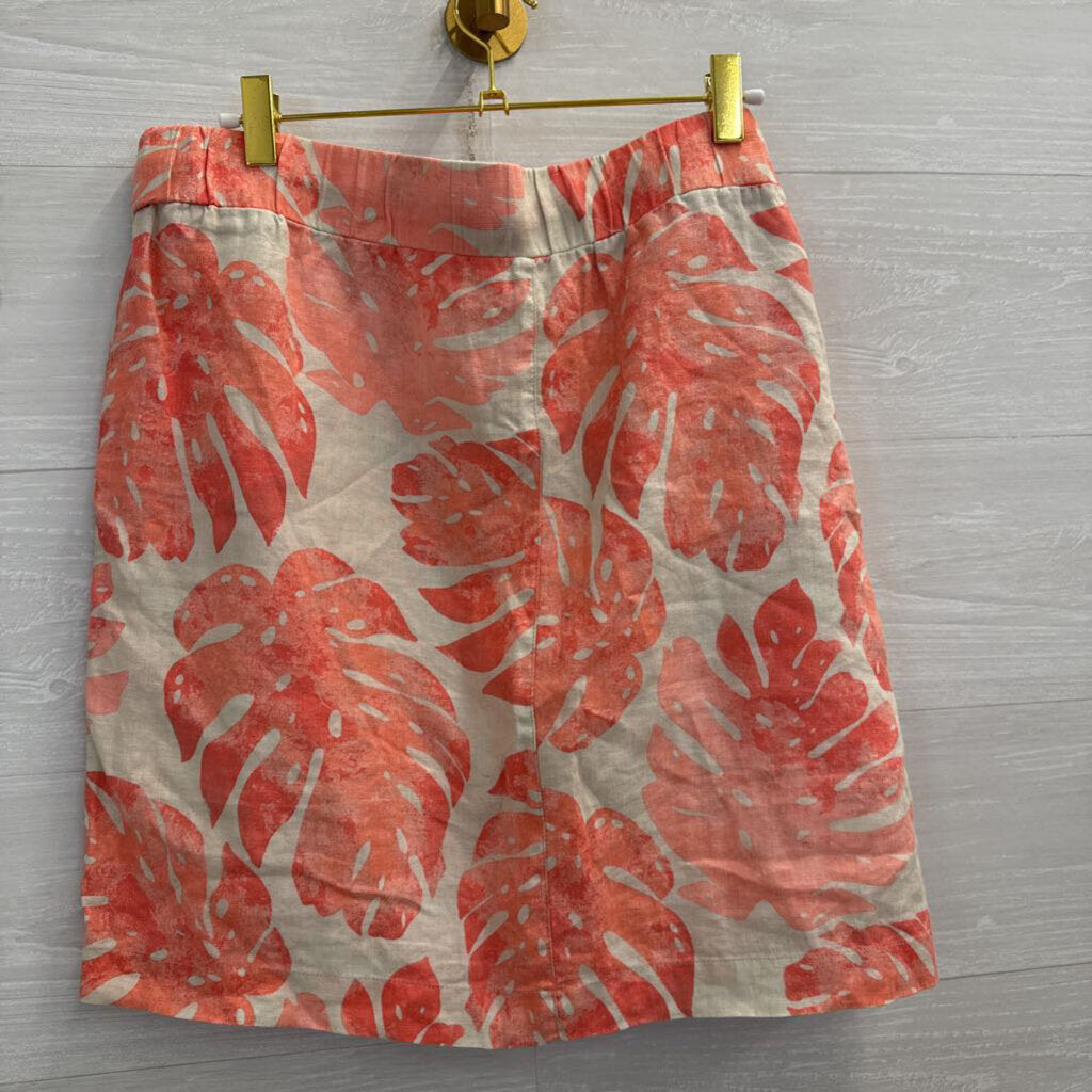 Margaritaville Beige/ Coral Print Skirt Large