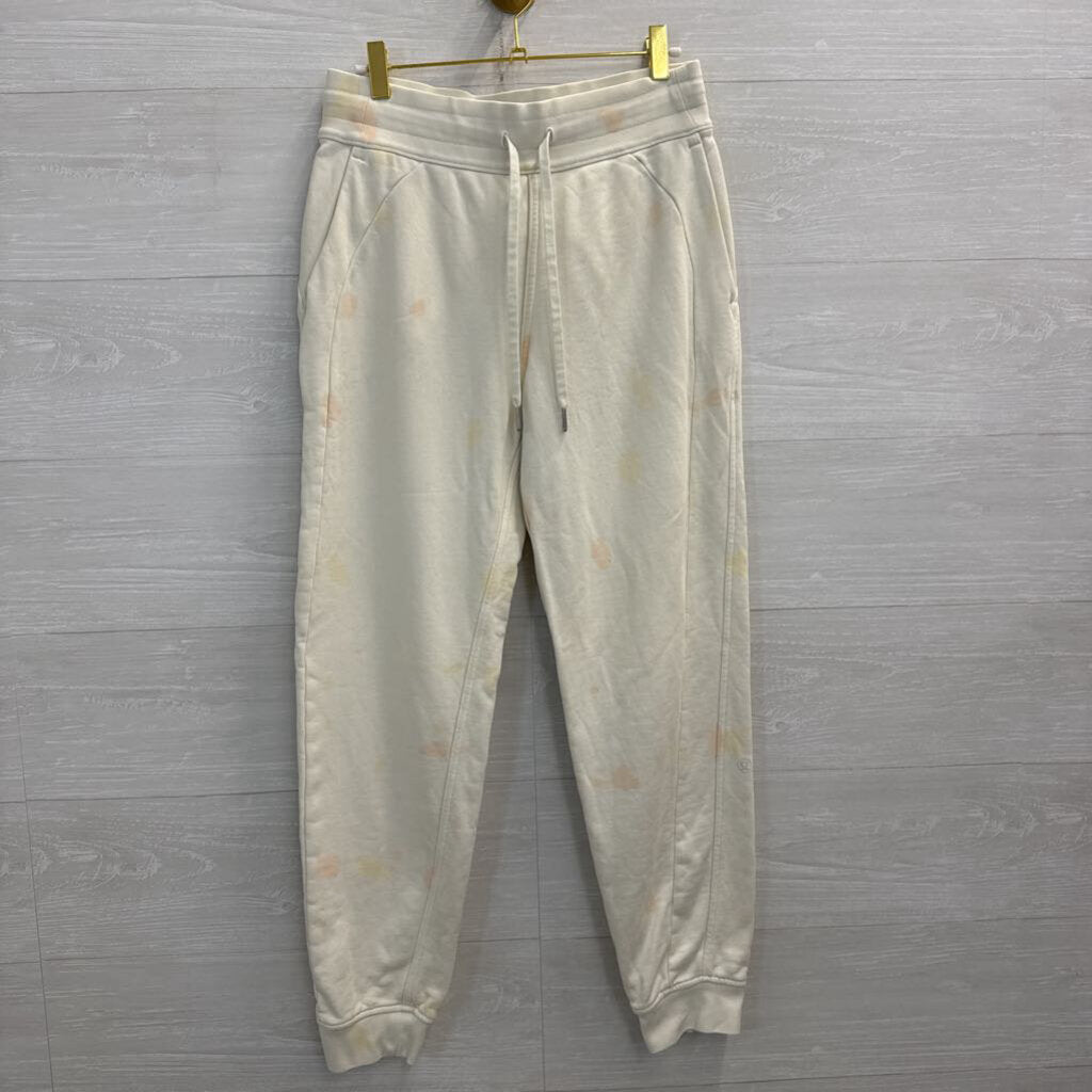 Lululemon Cream/ Orange Print Joggers 6