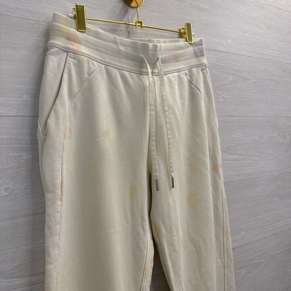 Lululemon Cream/ Orange Print Joggers 6