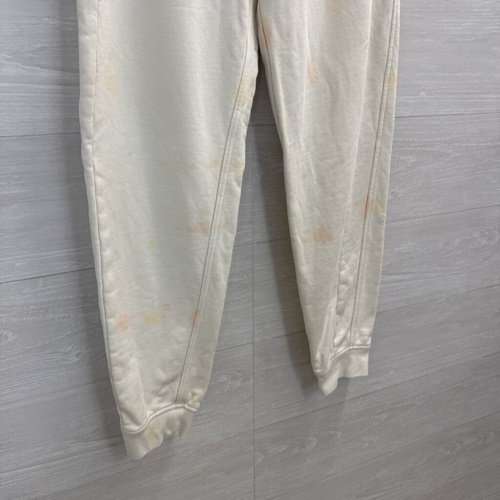 Lululemon Cream/ Orange Print Joggers 6