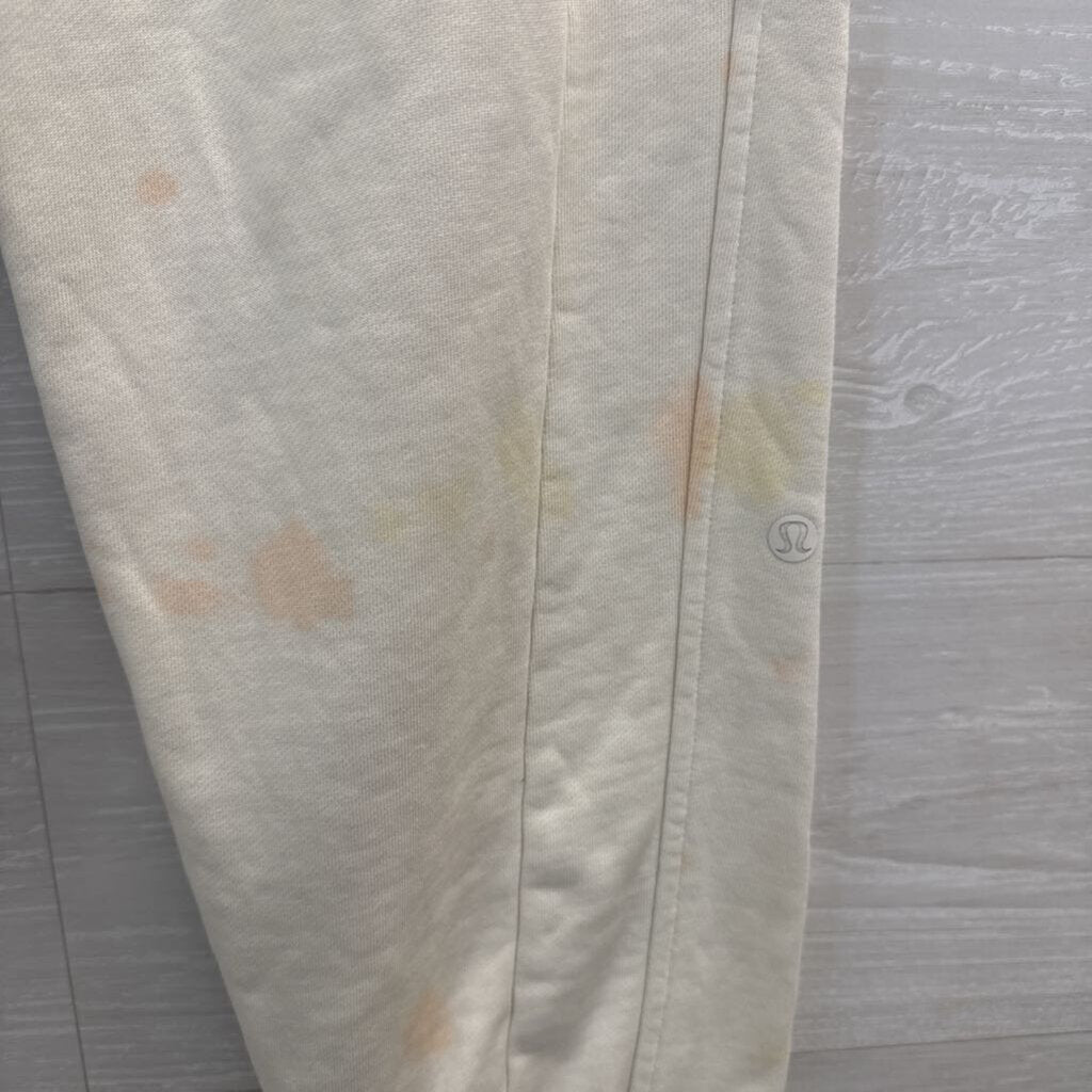 Lululemon Cream/ Orange Print Joggers 6