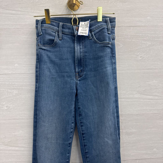 Mother Medium Wash The Hustler Ankle Fray Jeans 23