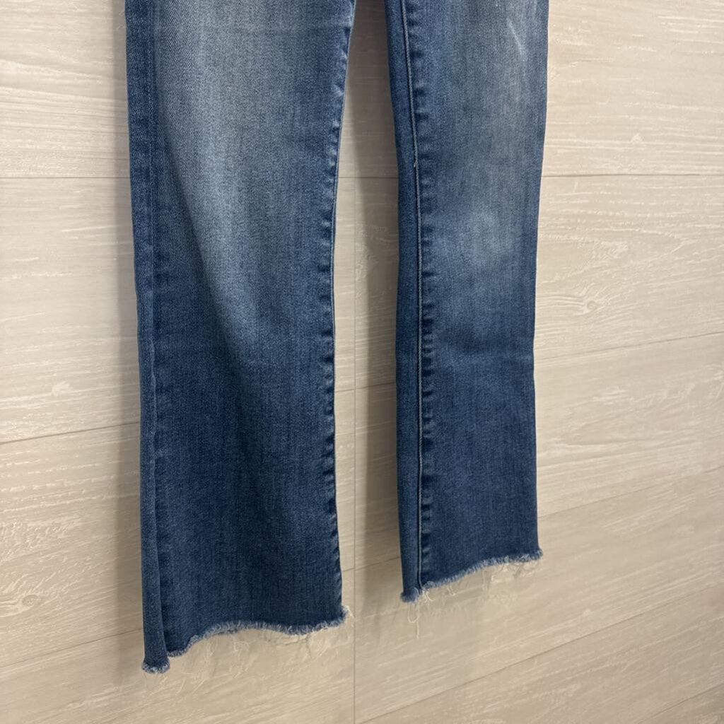 Mother Medium Wash The Hustler Ankle Fray Jeans 23