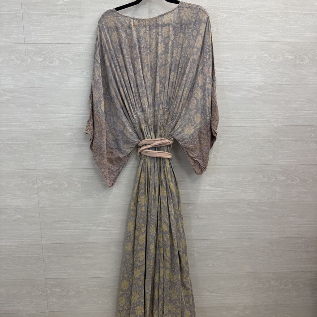 Magnolia Pearl Hera Gathered Waist Long Sleeve Maxi Dress One Size