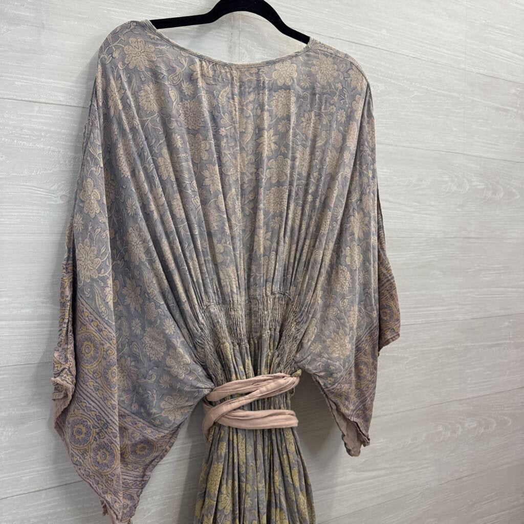 Magnolia Pearl Hera Gathered Waist Long Sleeve Maxi Dress One Size