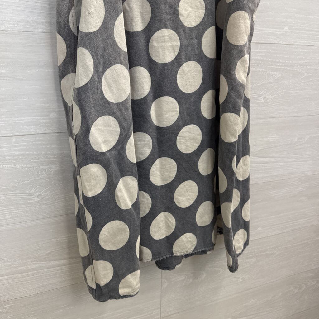 Magnolia Pearl Grey/ Cream Polka Dot Sleeveless Shift Dress One Size