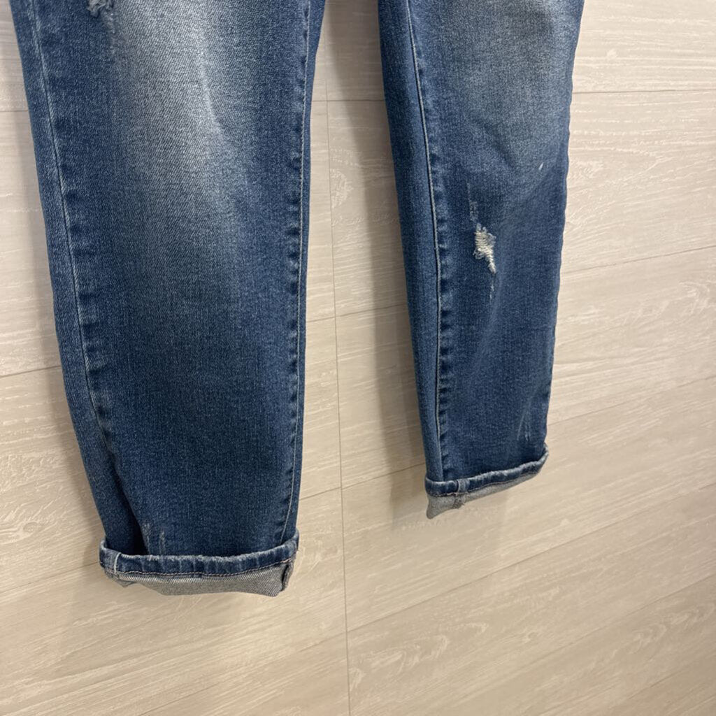 Judy Blue Medium Wash Straight Leg Rainbow Embroidered Jeans 29
