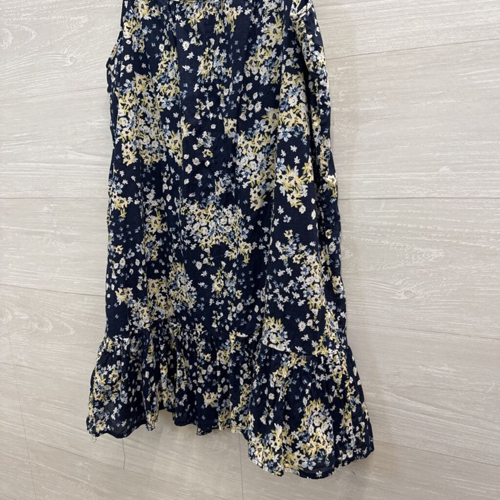 As U Wish Navy/ Multi Floral Print Shift Dress Small