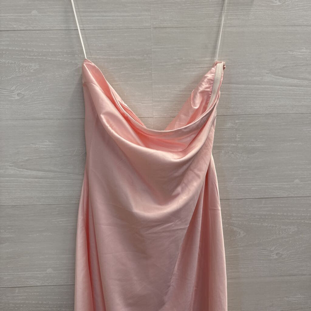 Princess Polly Pink Silky Strapless Mini Dress 6