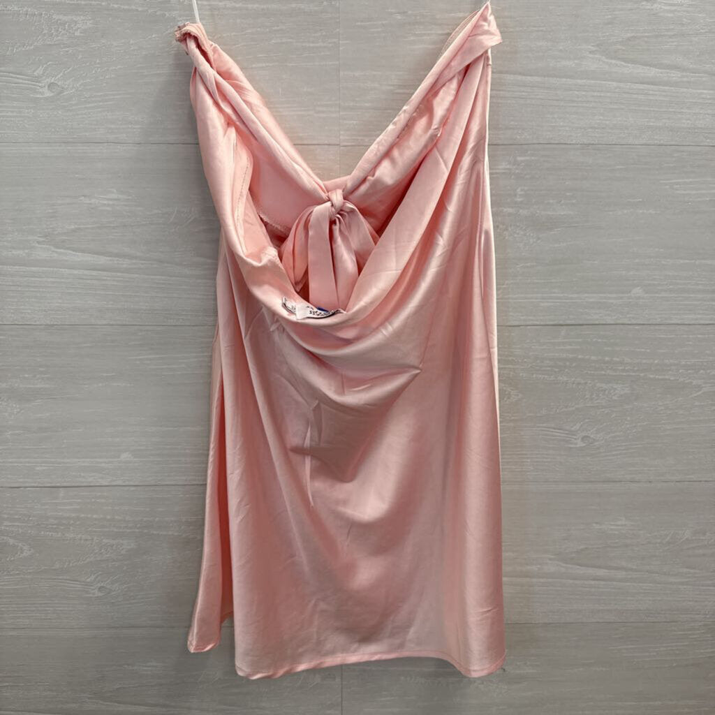Princess Polly Pink Silky Strapless Mini Dress 6